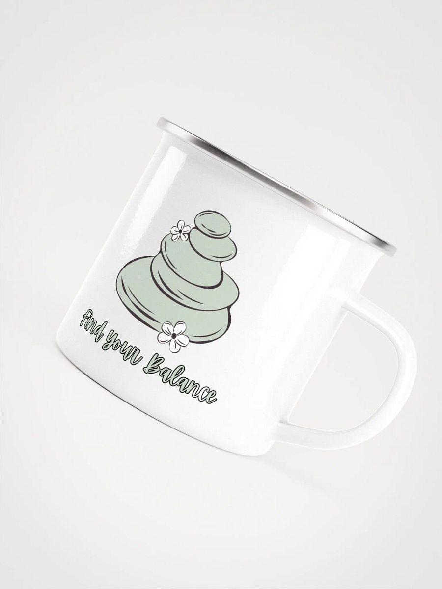 Find Your Balance Enamel Mug, Yoga, Spiritual, Namaste Camping Mug product image (5)