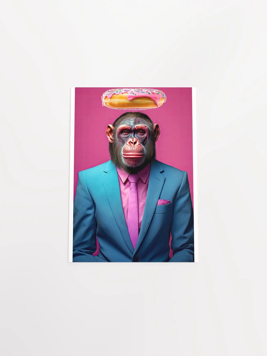 Flying Donut over Business Chimp Poster product image (13)