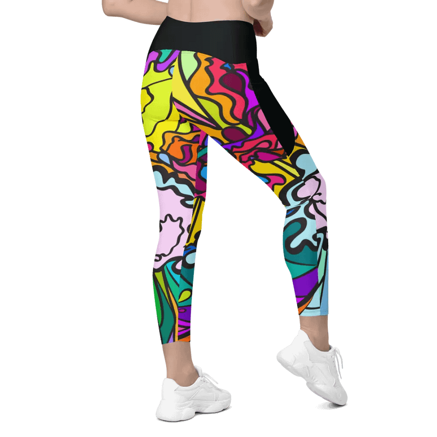 Vibrant Harmony All-Over Leggings - Wave at Sunset product image (9)