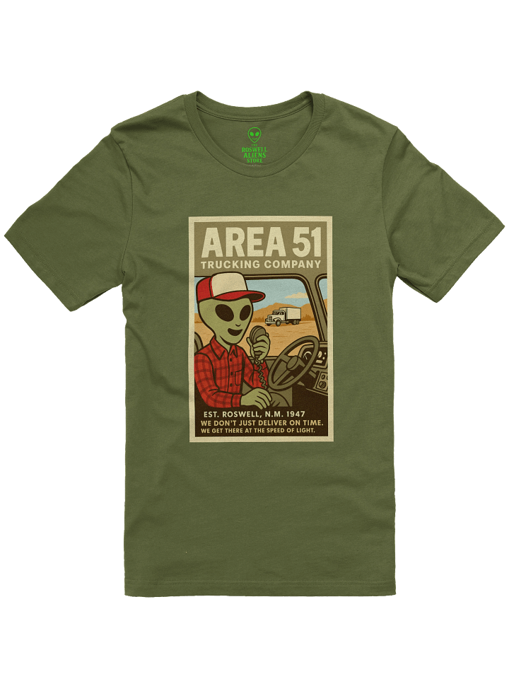 Area 51 Truck Driver Roswell Aliens 1950's Retro Poster Unisex T-Shirt product image (10)
