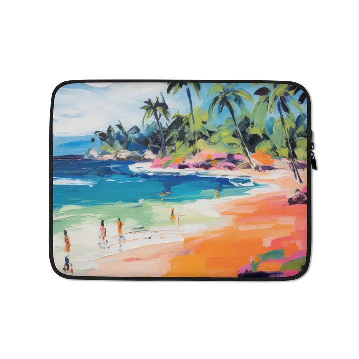 Island Paradise Beach Laptop Sleeve product image (1)