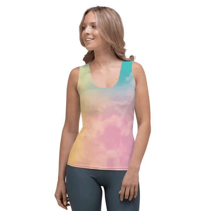 Blur cloud rainbow Design Tank Top - V11 product image (1)