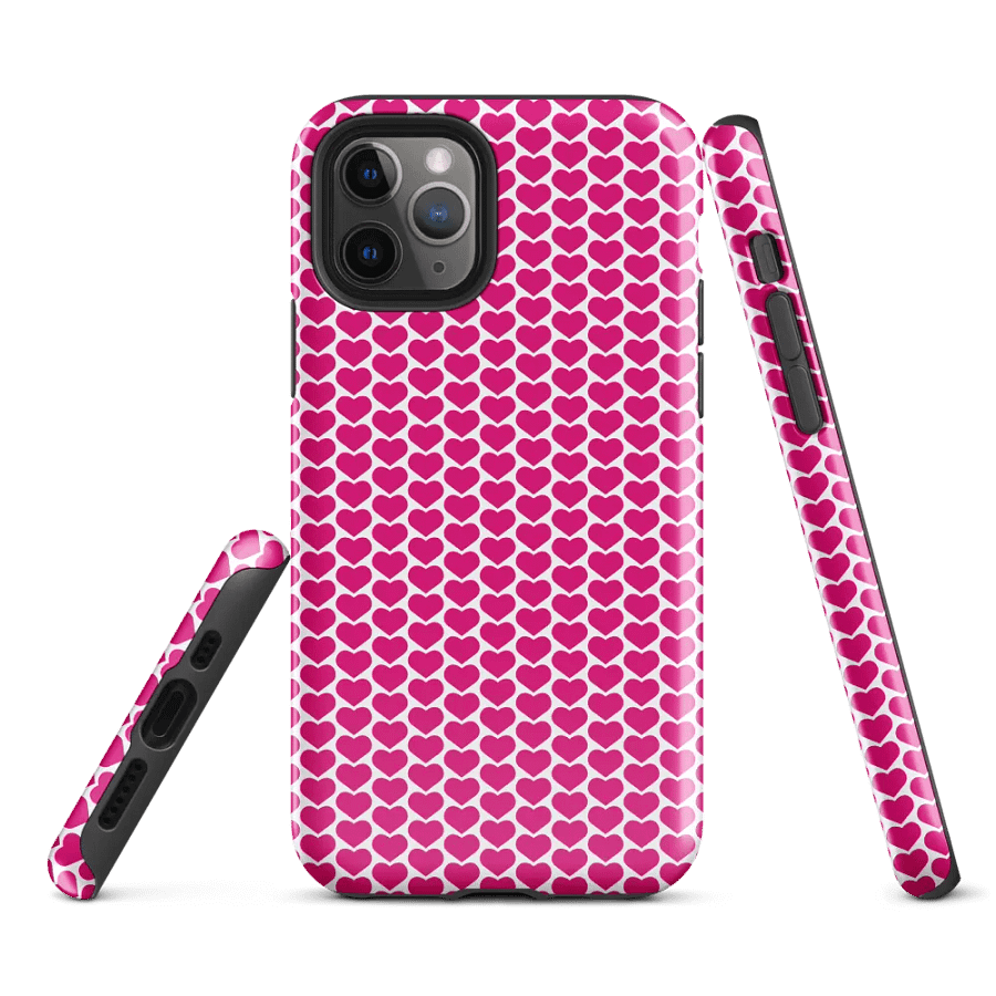 Tough Case for iPhone® (pink heart) product image (3)