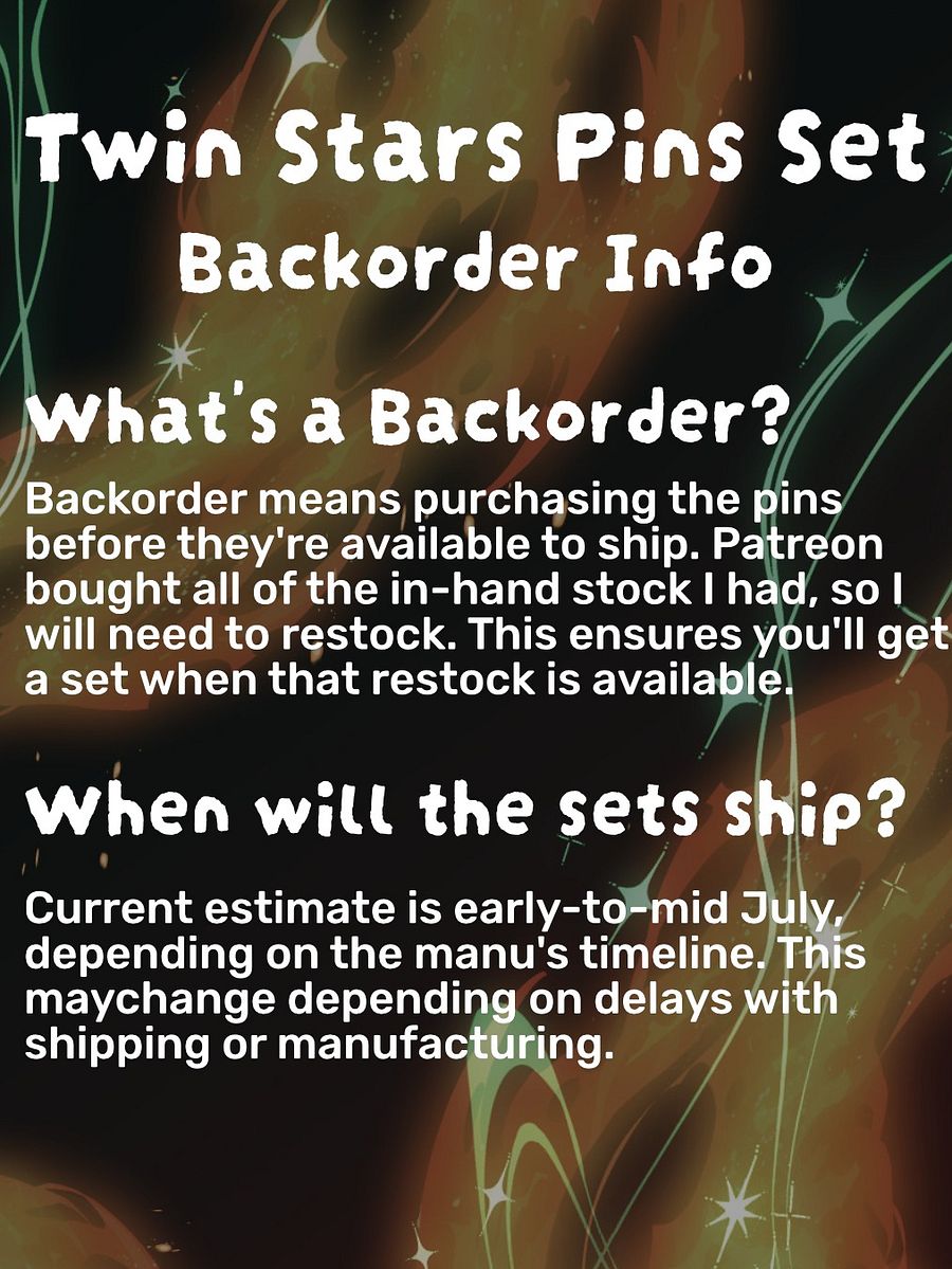 Twin Stars Pin Set - Backorder product image (3)