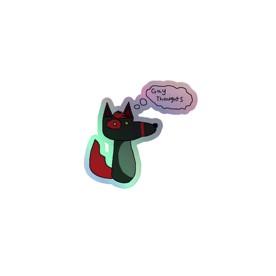 Gay Thoughts Holographic Sticker product image (1)