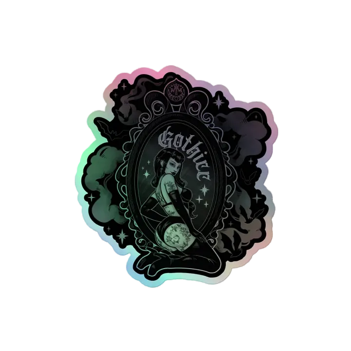 𝖌𝖔𝖙𝖍𝖎𝖈𝖈 holographic sticker product image (2)