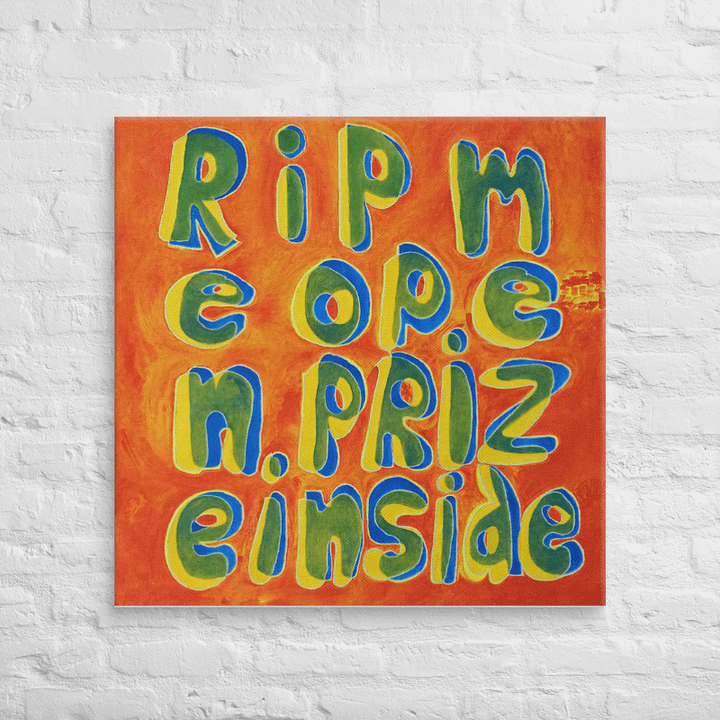 Rip Me Open/Prize Inside on Canvas (32" x 32") product image (2)