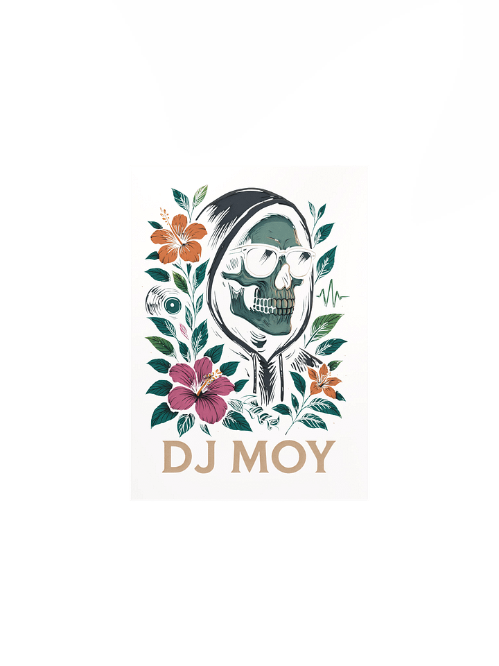 DJ Moy - Floral Poster (White) product image (2)