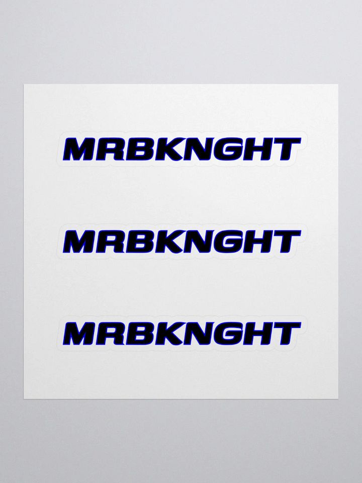 MRBKNGHT Bold Logo Kiss Cut Stickers product image (1)