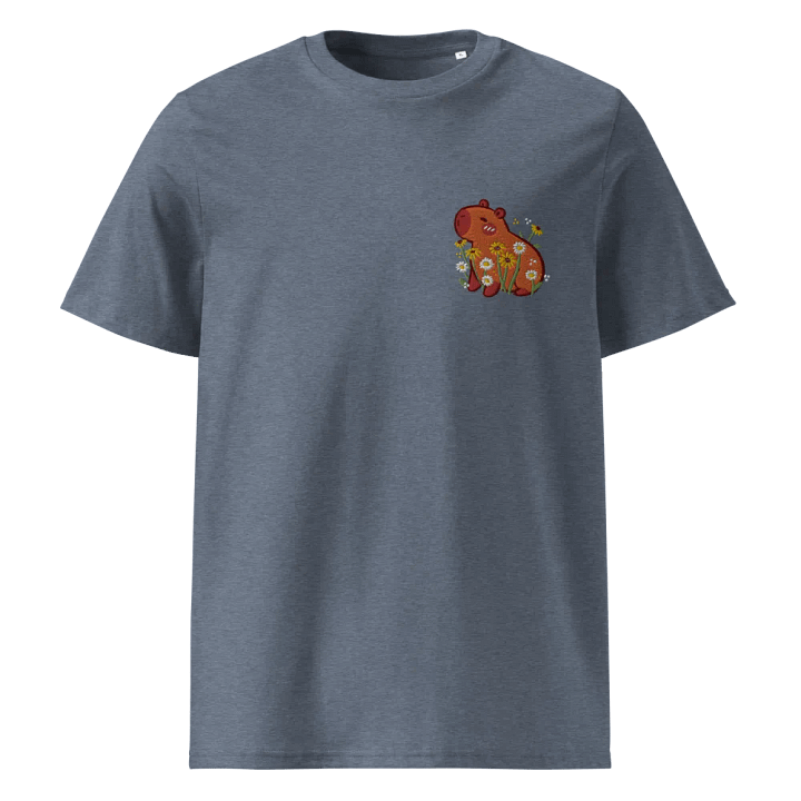 Capybara Daisy Embroidered Organic Cotton Tee product image (20)