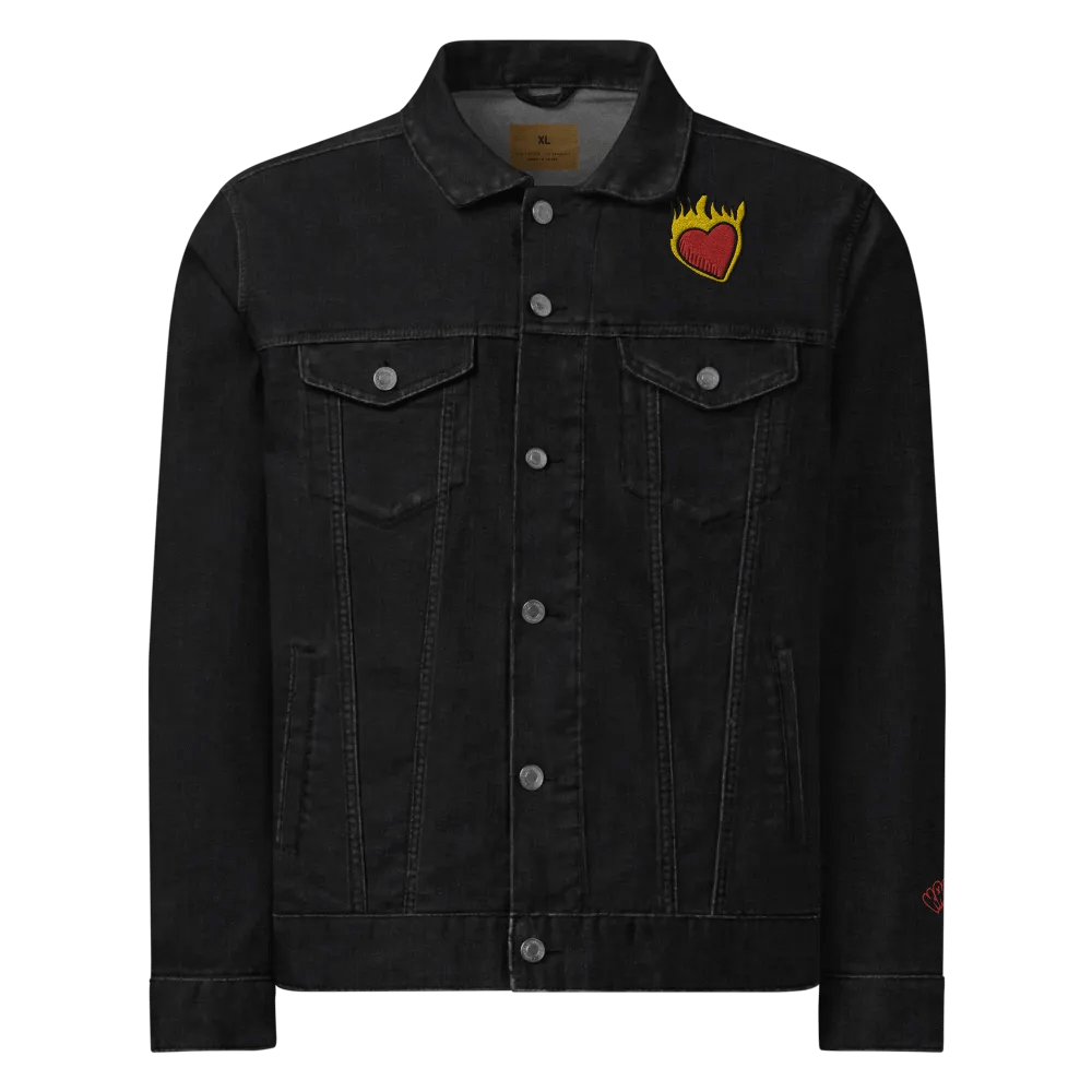 Inflamed Heart Denim Jacket product image (1)