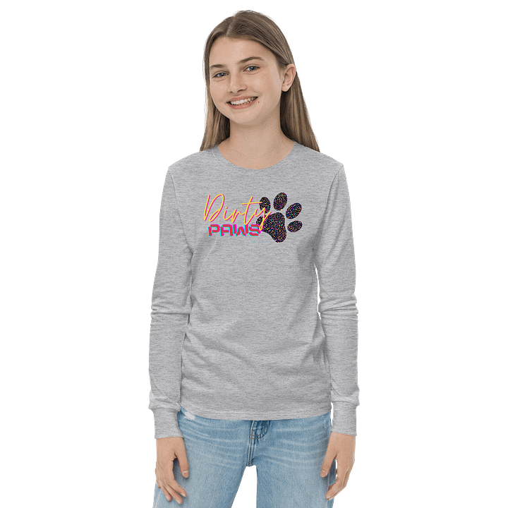 Dirty Paws Long Sleeve Tee - Pink Youth product image (2)