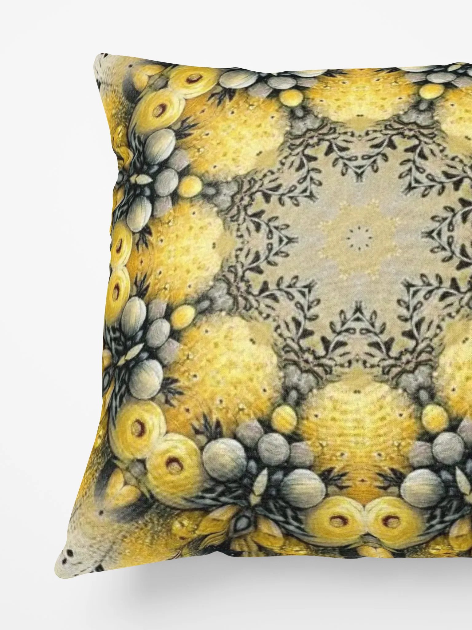 Symmetry Yellow Bloom Pillow product image (3)
