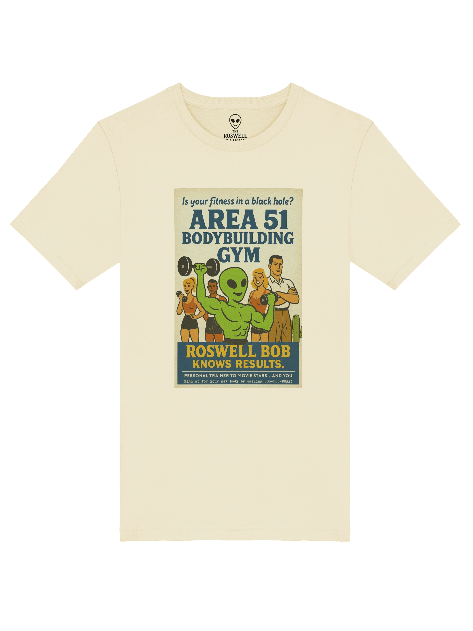 Area 51 Bodybuilding Gym Roswell Aliens 1950's Retro Unisex T-Shirt product image (6)