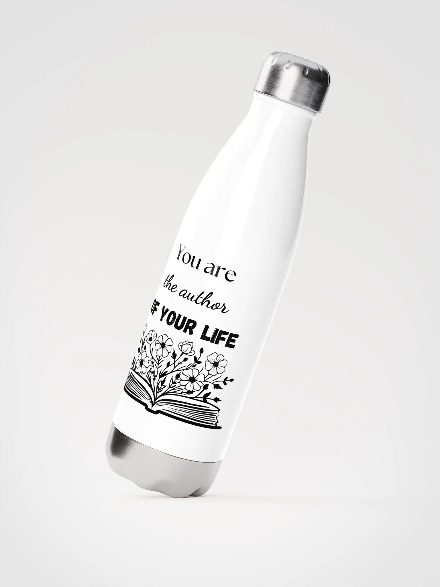 'You Are the Author' Steel Water Bottle product image (4)
