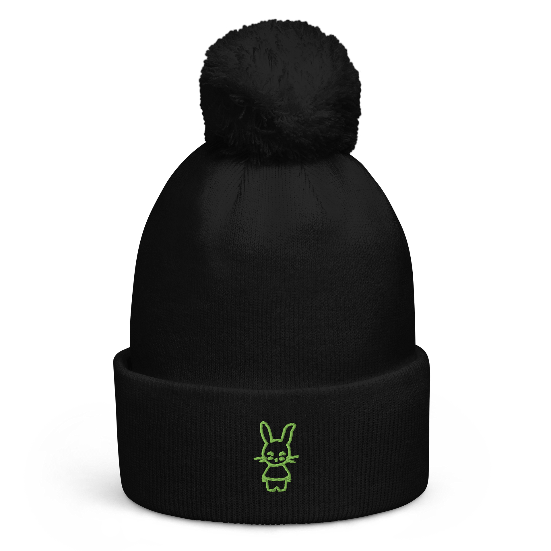 Funny Bunny Man. Face Pom Pom Beanie product image (1)