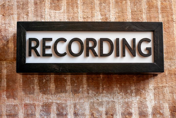 Recording Light LED Lightbox Sign for Music Studio & Podcast Room product image (1)