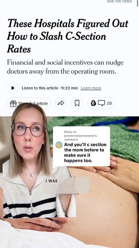 how one hospital was able to decrease their c section rate, which included paying OB hospitalists a shift rate, rather than p...