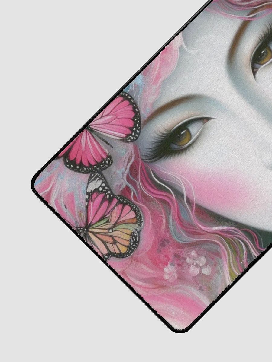 Woman With Pink Butterflies Desk Mat product image (3)