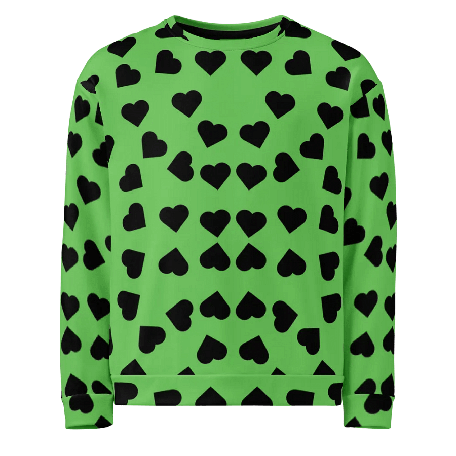 Abstract Love Pattern Black Hearts Coloured Background Unisex Sweatshirt product image (7)