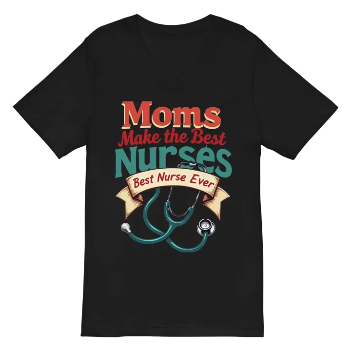 Moms Make the Best Nurses V-Neck Tee product image (3)