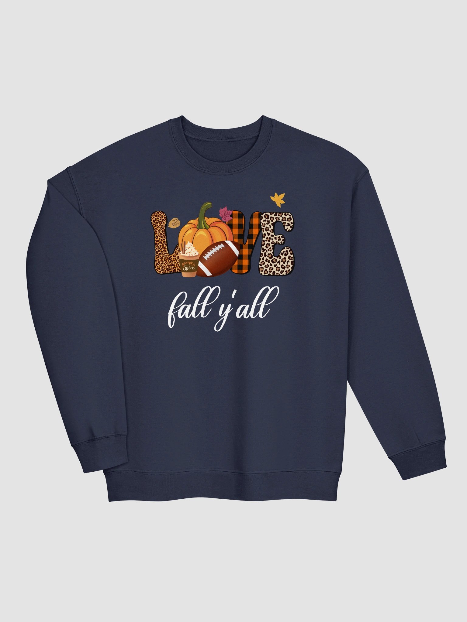 Love Fall Y'all Football Pumpkin Spice Sweatshirt product image (4)