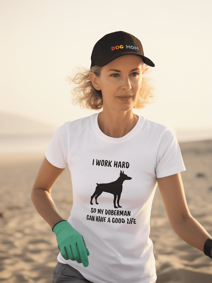 Dog Mom, Vibrant rainbow letters Yupoong Dad Hat product image (2)