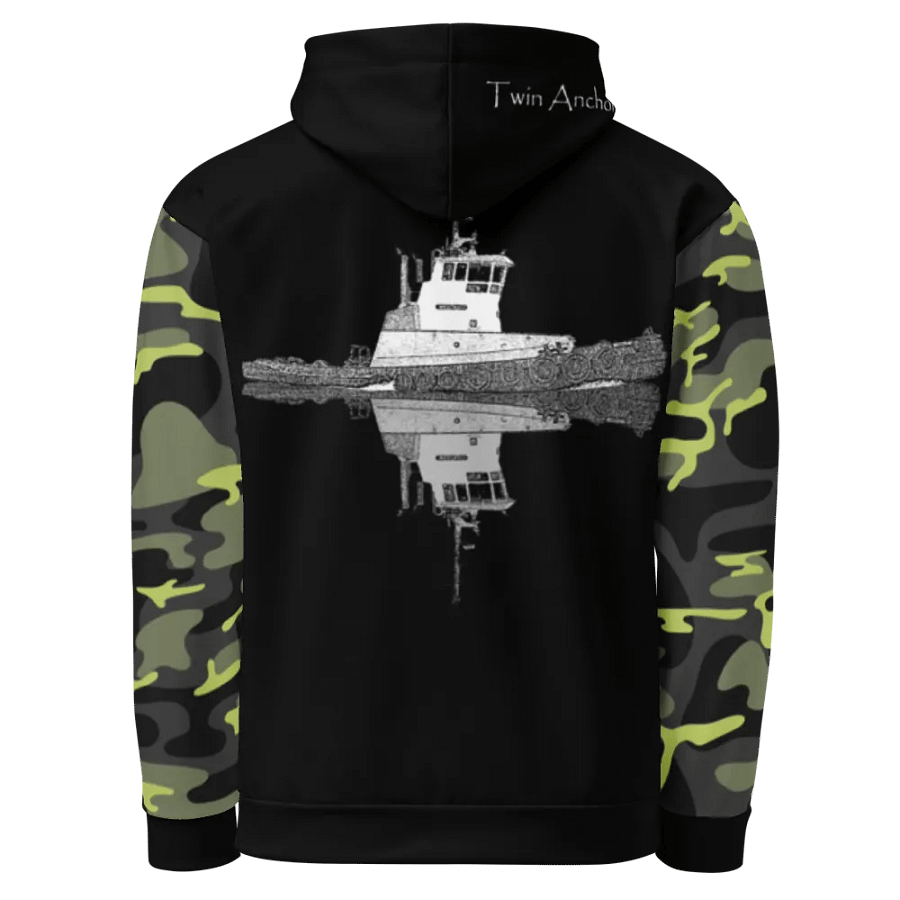 Camouflage & Black Westrac tug Hoodie product image (3)