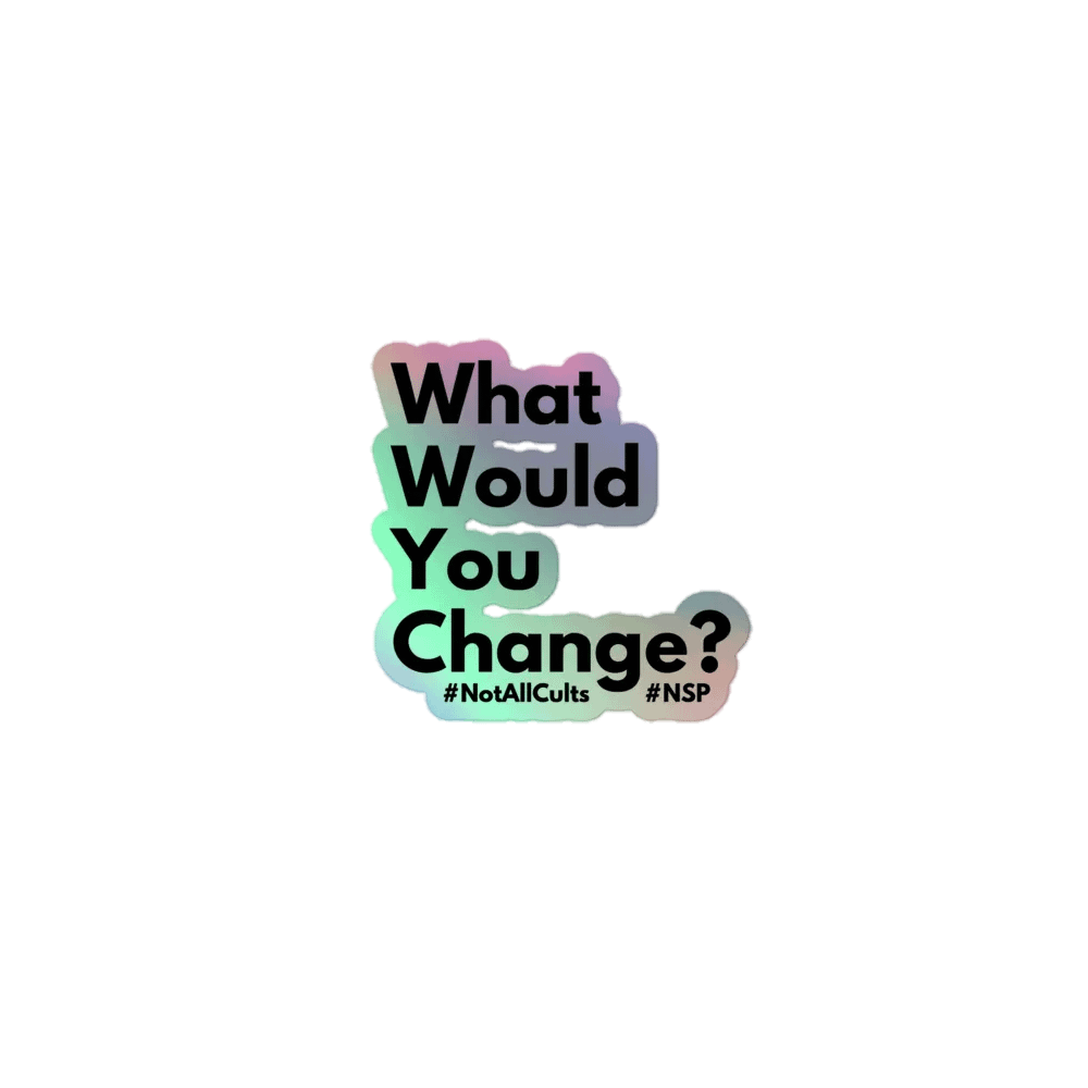 #NotAllCults WWYC Holographic Sticker product image (1)