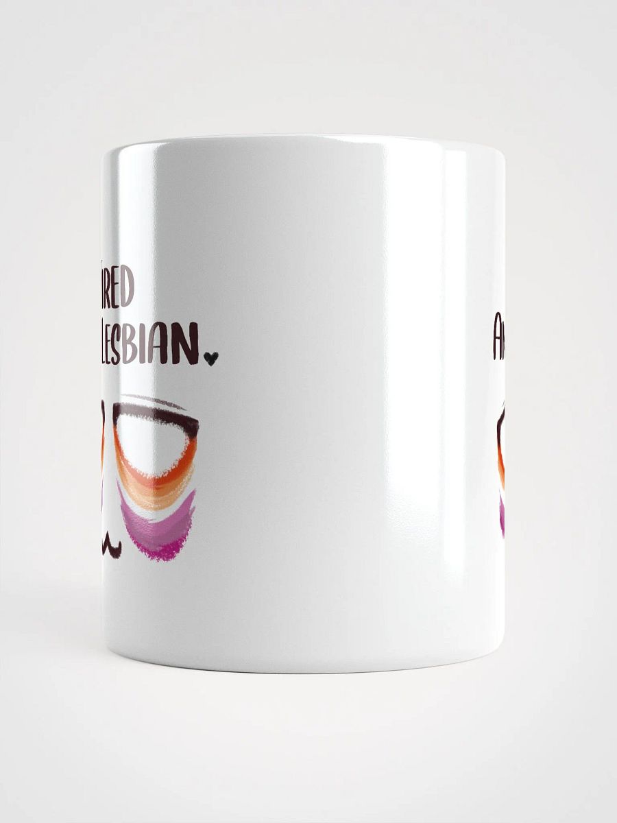 Tired and Lesbian - Pride Flag Ceramic Mug product image (5)