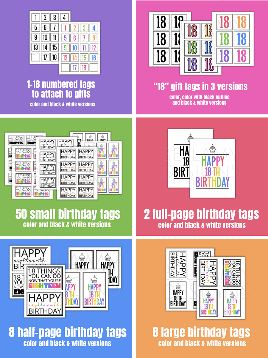 18th Birthday Gift Tags Things You Can Do When You're 18 product image (8)