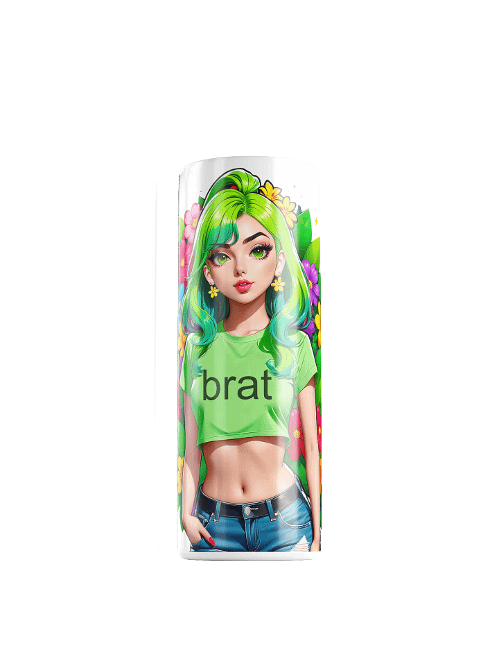 Brat 20 oz Skinny Stainless Steel Tumbler - White - Brat Life v2 product image (1)