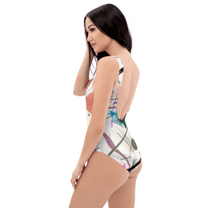 Abstract Lithographic Pattern Design one piece Swimsuit - V1 product image (2)