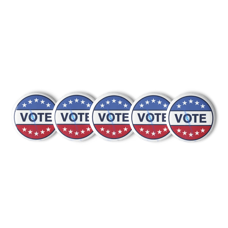 Patriotic Vote Pin Buttons Set product image (3)
