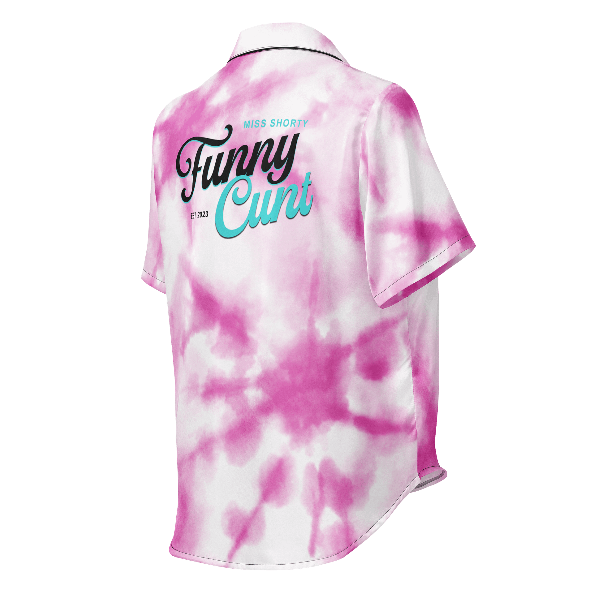 Funny C!nt Tye Dye Short Sleeve Pajama Shirt product image (3)