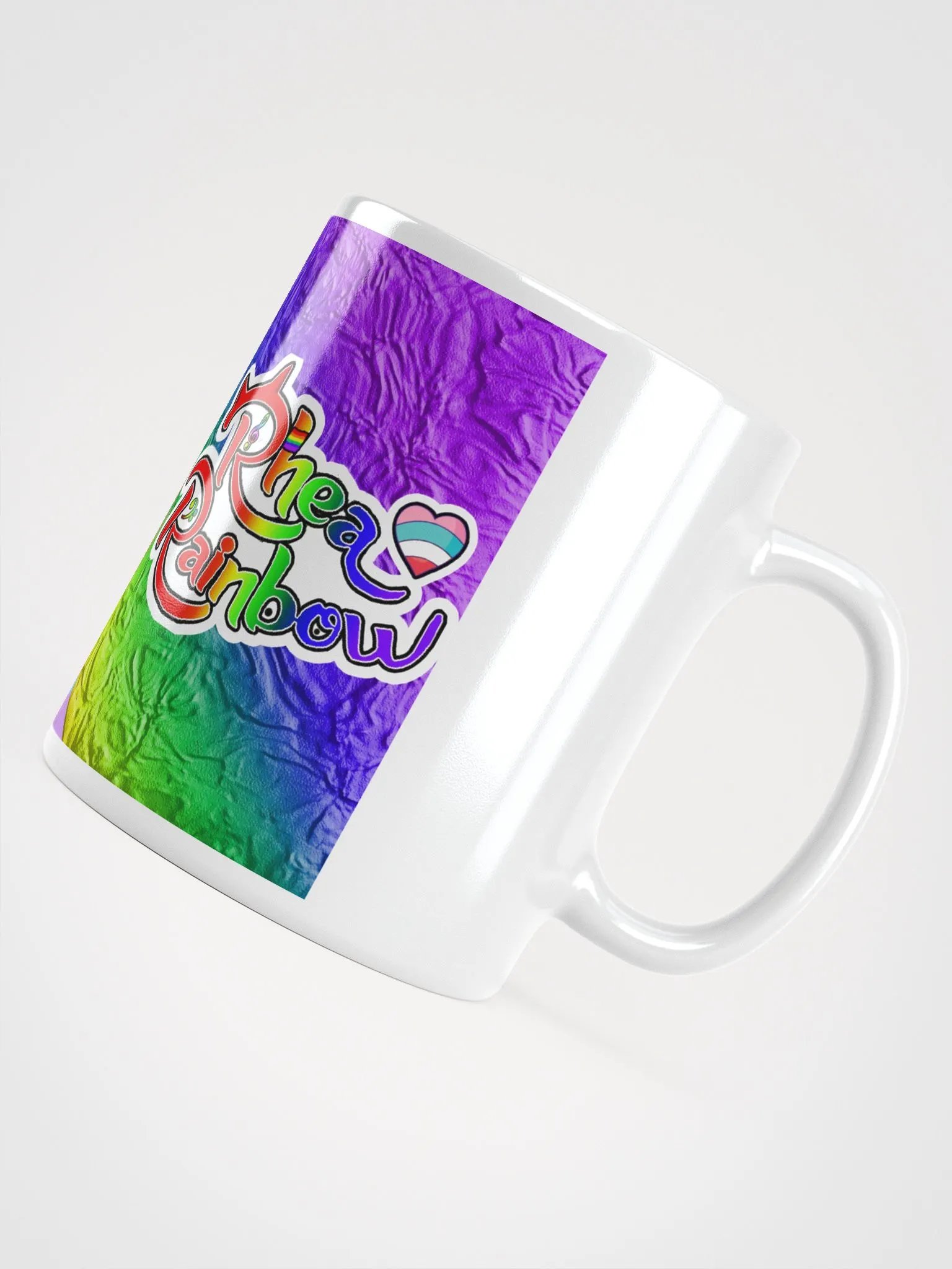 🌈Rhea Rainbow White Ceramic Mug product image (4)