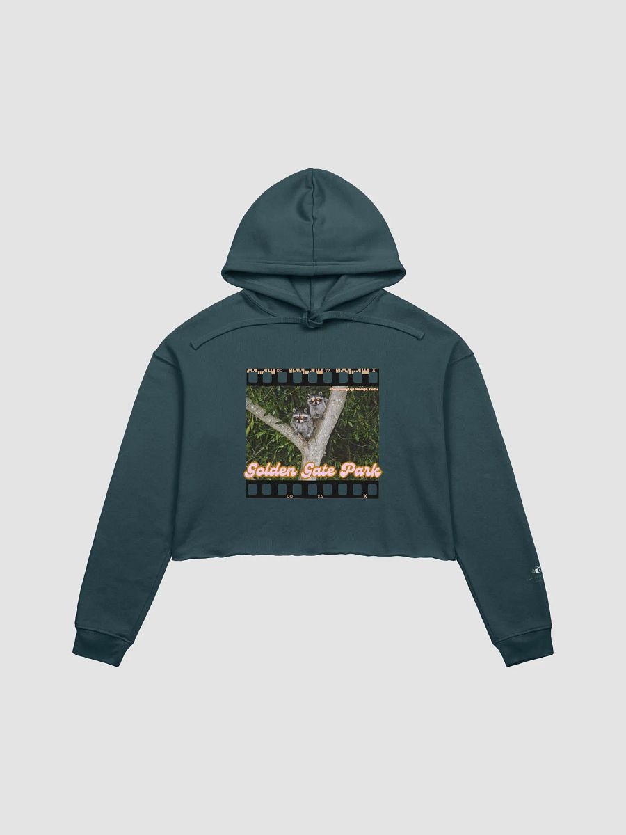 Golden Gate Park Raccoons Crop Top Hoodie (Assorted Colors) product image (1)