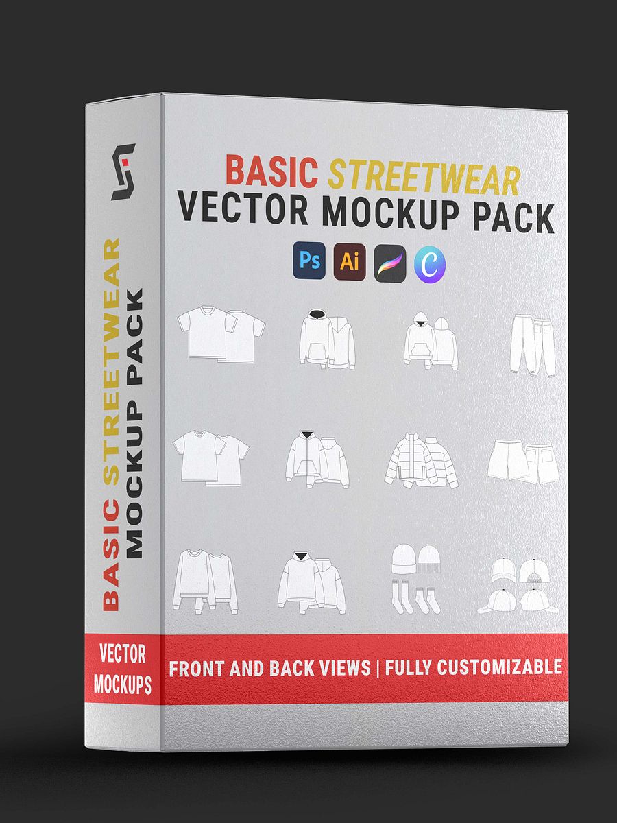 Basic Streetwear Vector Mockup Pack product image (1)