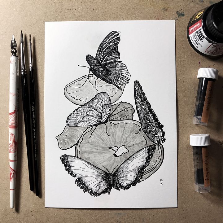 original painting : butterflies product image (2)