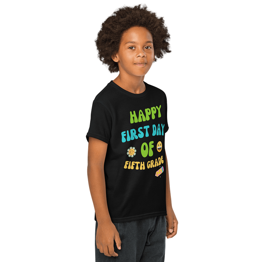 Happy First Day of Fifth Grade Youth Sports Tee product image (7)