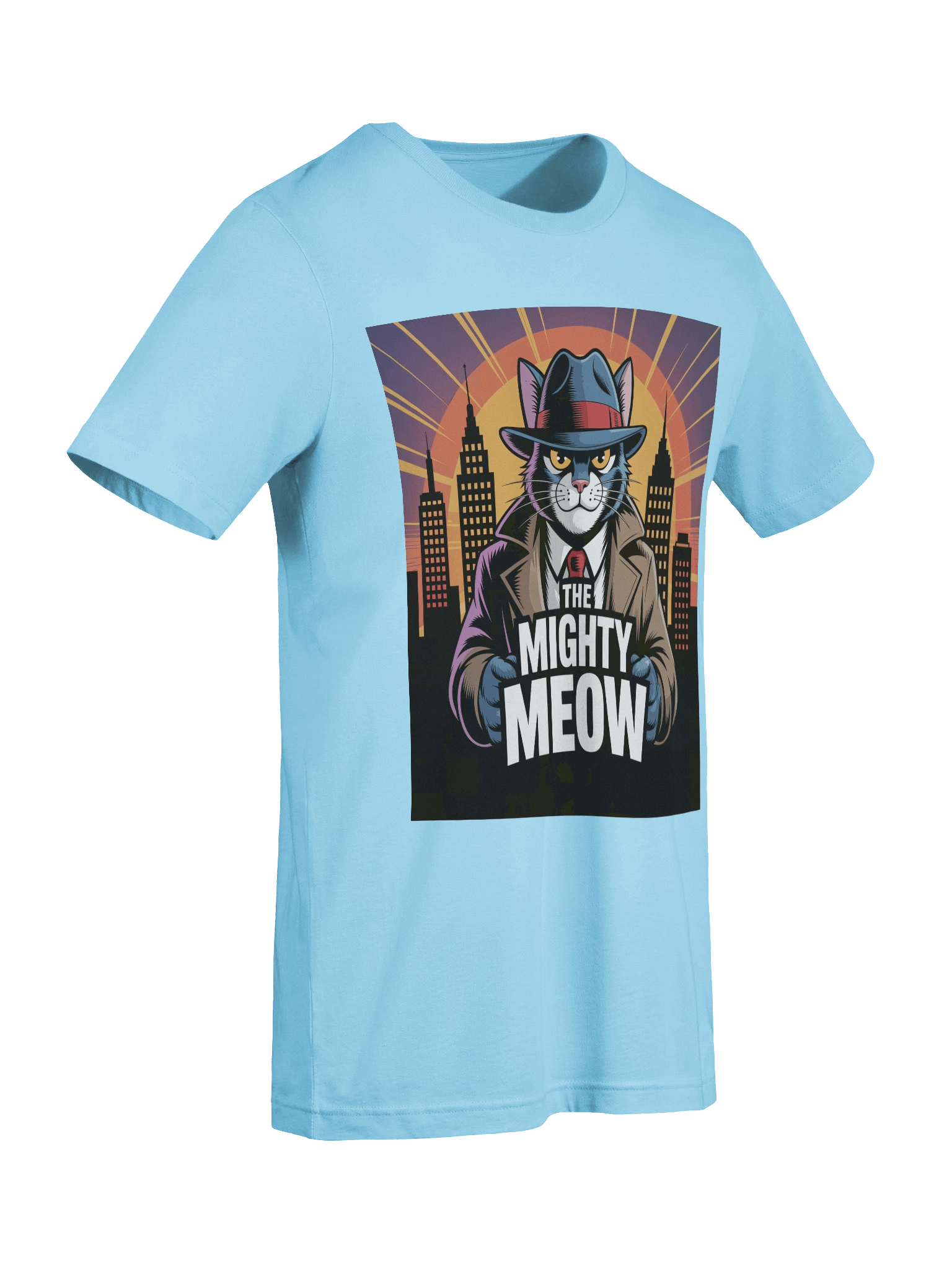The Mighty Meow Trench Coat Cat T-Shirt product image (43)