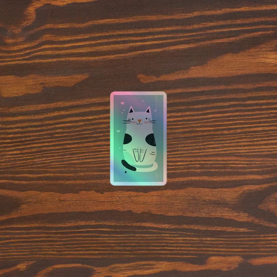 Cute Cat - Kiss-Cut Holographic Sticker Sheet product image (3)