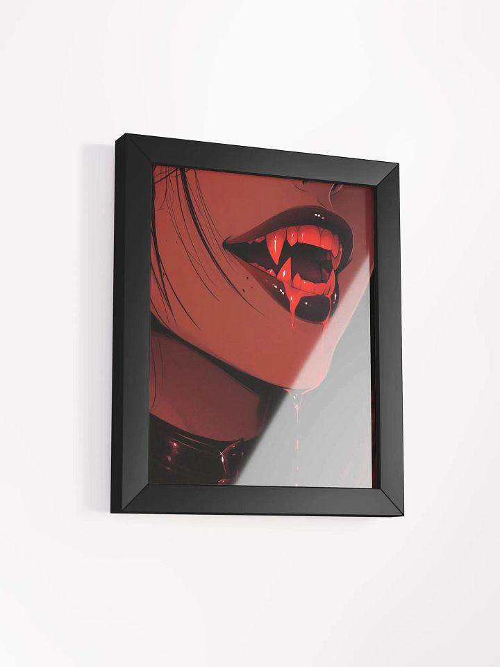 Bloody Vampiric Fangs Framed Poster product image (2)