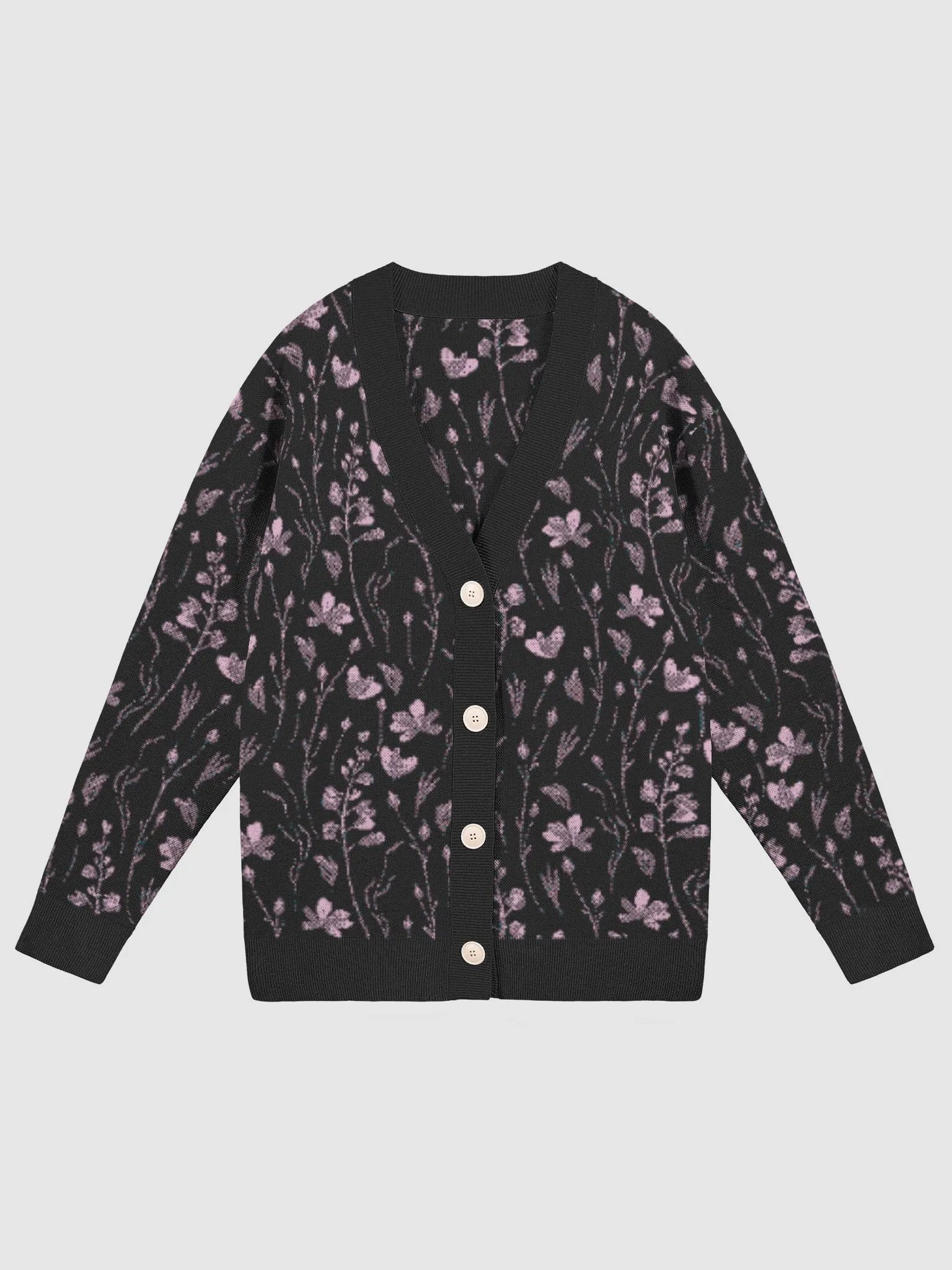 Pink Floral Cardigan Sweater product image (13)