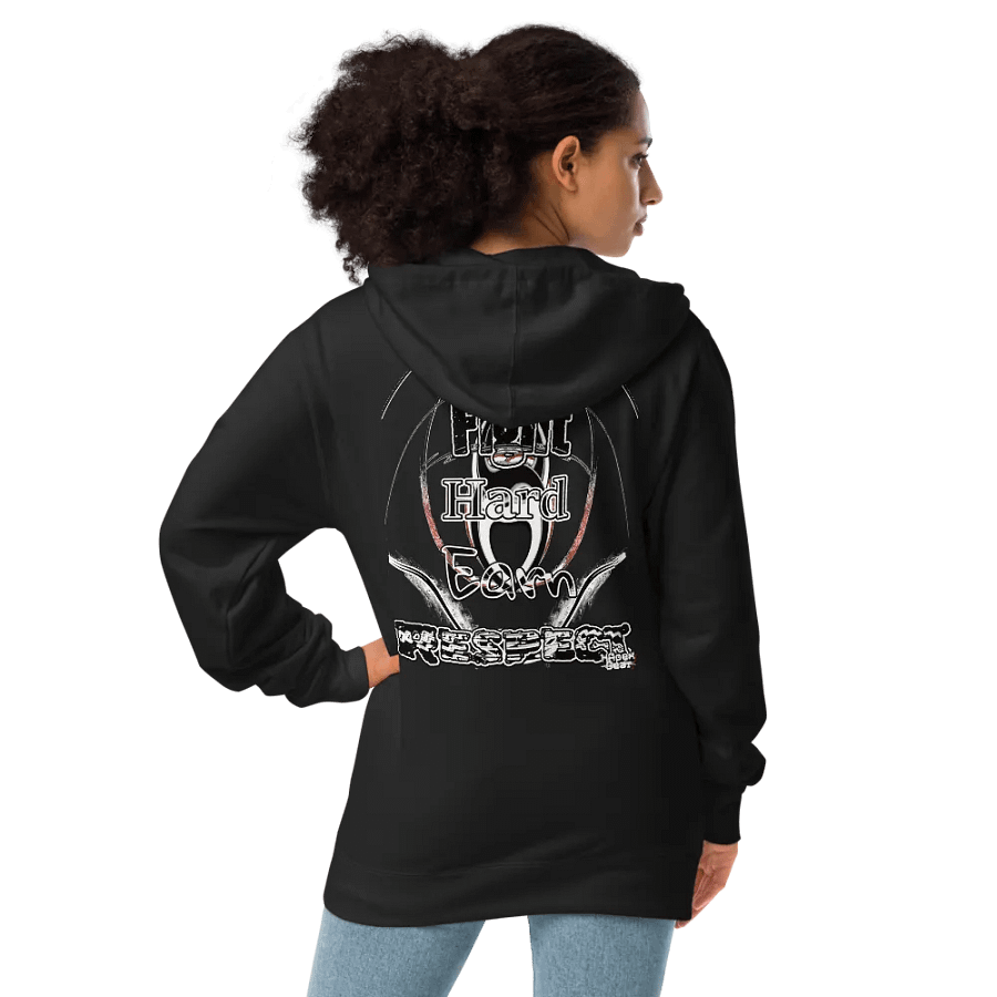 Fight Hard Earn Respect - Embroidered - Fleece Zip Up Hoodie product image (3)