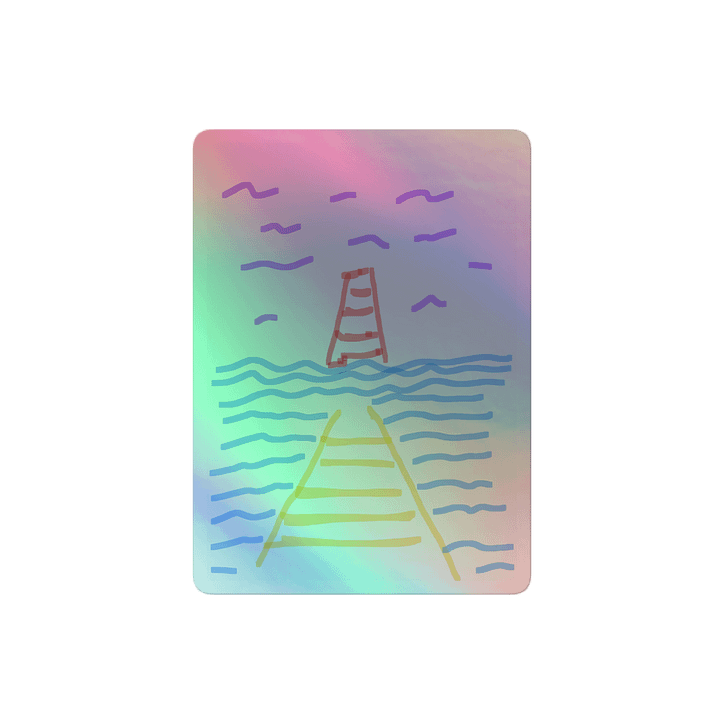 Lighthouse and the Pier Dreams Holographic Sticker Set product image (2)