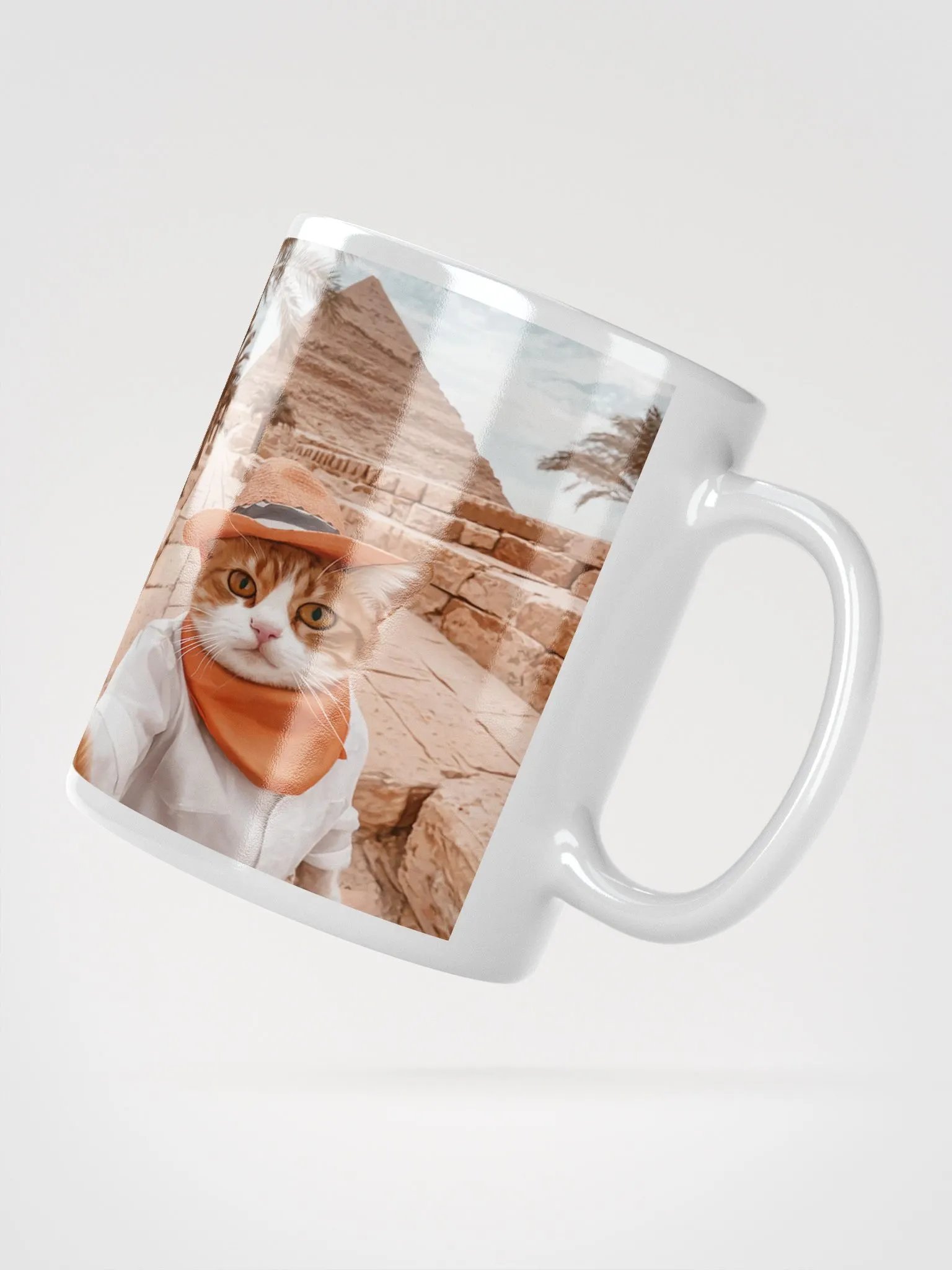 Pharaoh Cat Selfie #Humorous Mug - White product image (2)