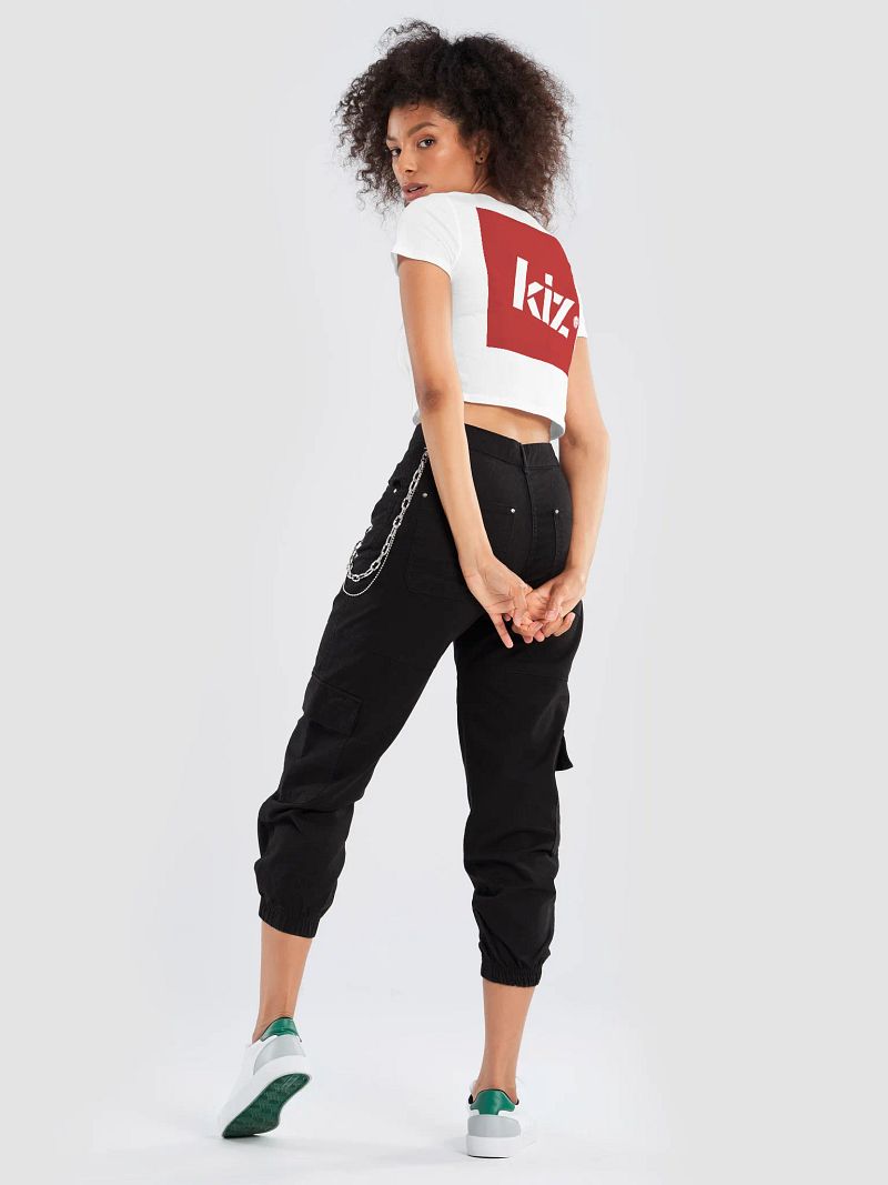 KIZ SAIDA - PREMIUM - CROP TEE - WHITE / RED