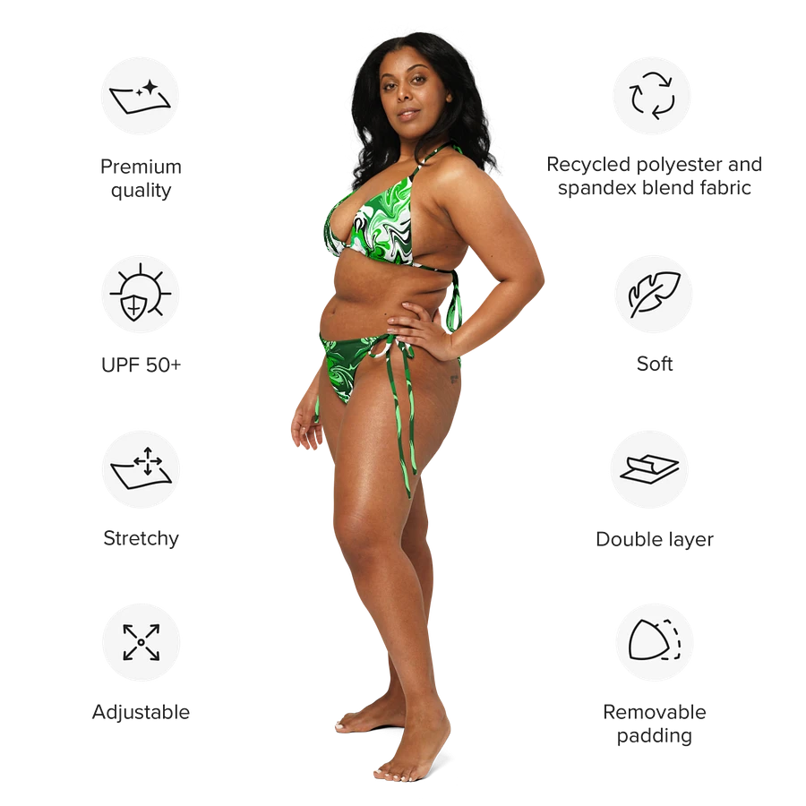 Marbled Green Allure Bikini Set product image (13)