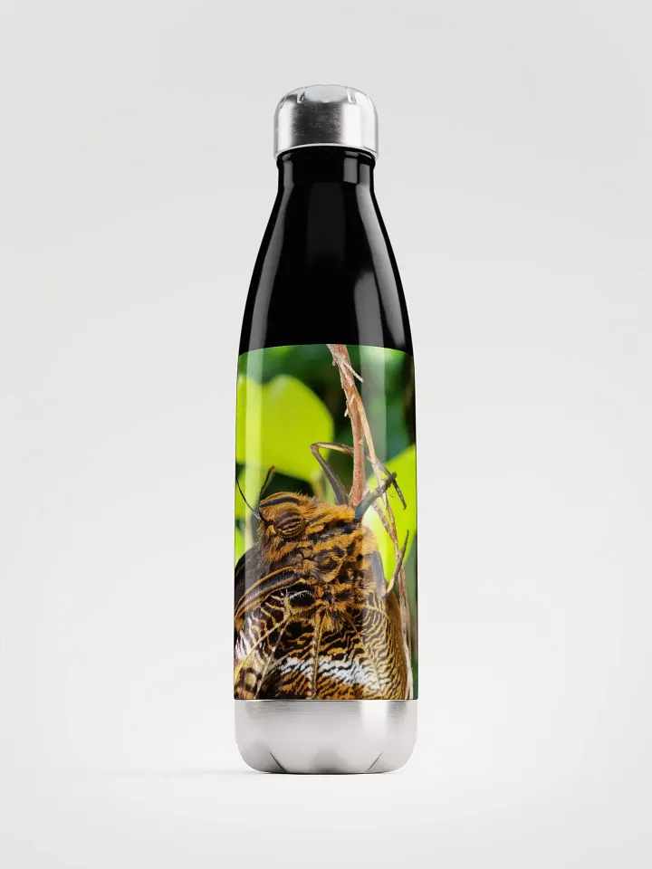 Closeup Tropical Butterfly Stainless Steel Water Bottle product image (2)